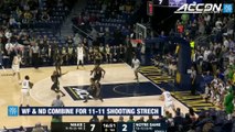 Wake Forest & Notre Dame Combine For 11-11 Shooting Stretch