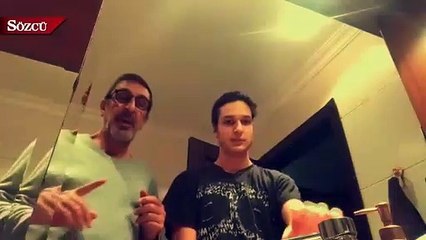 Cem Özer, oğlu Osman Nejat'a nasıl traş olacağını öğretti