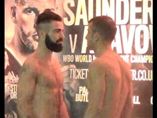 JONO CARROLL v JUAN LUIS GONZALEZ - OFFICIAL WEIGH IN (GLASGOW) / SAUNDERS v AKAVOV