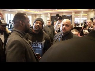 AFTERMATH! - DERECK CHISORA CONFRONTS DILLIAN WHYTE'S BROTHER AFTER THROWING TABLE AT WHYTE