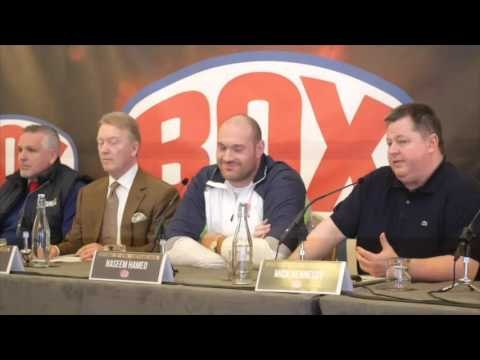 TYSON FURY v WLADIMIR KLITSCHKO ANNOUNCEMENT PRESS CONFERENCE W/ TYSON FURY, JOHN FURY, PETER FURY