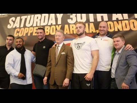 SAY CHEESE! - TYSON FURY, PRINCE NASEEM HAMED, RICKY HATTON, FRANK WARREN, PETER FURY, HUGHIE FURY