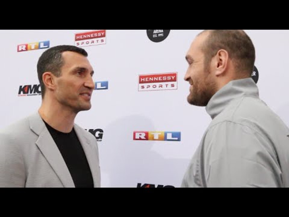 TYSON FURY v WLADIMIR KLITSCHKO (2) - HEAD TO HEAD @ PRESS CONFERENCE (COLOGNE, GERMANY)