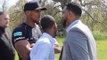 HEATED WORDS EXCHANGED !! - ANTHONY JOSHUA v DOMINIC BREAZEALE SEPERATED DURING HEAD TO HEAD