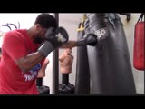 DOMINIC BREAZEALE SMASHES THE HEAVYBAG @ OPEN MEDIA WORKOUT / JOSHUA v BREAZEALE