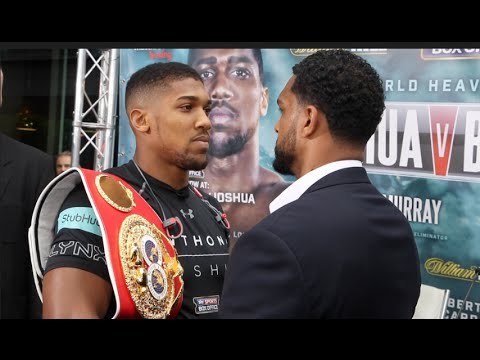 ANTHONY JOSHUA v DOMINIC BREAZEALE - HEAD TO HEAD @ FINAL PRESS CONFERENCE / JOSHUA v BREAZEALE