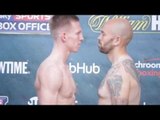 TED CHEESEMAN v DANNY LITTLE  - OFFICIAL WEIGH IN & HEAD TO HEAD / JOSHUA v BREAZEALE