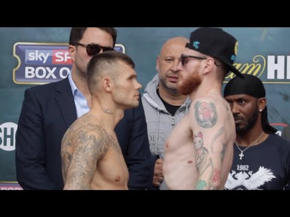 INTENSE!! GEORGE GROVES v MARTIN MURRAY - OFFICIAL WEIGH IN & HEAD TO HEAD / JOSHUA v BREAZEALE