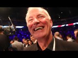 BARRY HEARN (AT RINGSIDE) REACTS TO ANTHONY JOSHUA DESTROYING DOMINIC BREAZEALE IN SEVEN ROUNDS
