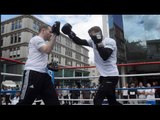 'THE HELL RAISER' GARY COCORAN SMASHES THE PADS @ PUBLIC WORKOUT / WILLIAMS v CORCORAN