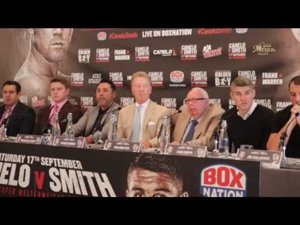 OSCAR DE LA HOYA EXPLAINS THE REASON WHY CANELO IS FIGHTING LIAM SMITH AN NOT GENNADY GOLOVKIN