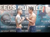 CONNOR SEYMOUR v LIAM GRIFFITHS - OFFICIAL WEIGH IN & HEAD TO HEAD / LEEDS RUMBLE