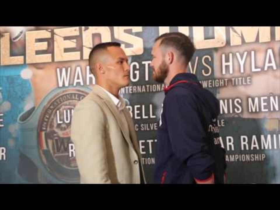 JOSH WARRINGTON v PATRICK HYLAND - HEAD TO HEAD @ FINAL PRESS CONFERENCE / LEEDS RUMBLE