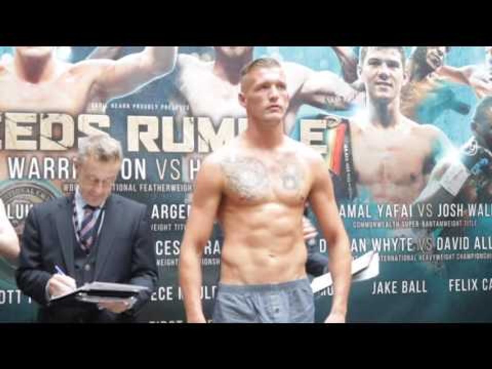 DARREN TETLEY v RYAN HARDY - OFFICIAL WEIGH IN & HEAD TO HEAD / LEEDS RUMBLE
