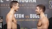 WORDS EXCHANGED & SIMULATED PUNCHES! HOSEA BURTON v FRANK BUGLIONI - WEIGH IN & HEAD TO HEAD
