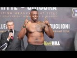 DILLIAN WHYTE WEIGH INS SEPERATE FROM DERECK CHISORA TO STOP FURTHER BEEF / JOSHUA v WHYTE