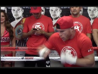 SAUL 'CANELO' ALVAREZ SHADOW BOXING FOOTAGE / SMITH v CANELO