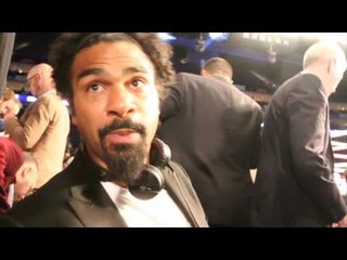DAVID HAYE REACTS TO GENNADY GOLOVKIN 5TH ROUND STOPPAGE OF KELL BROOK - POST FIGHT