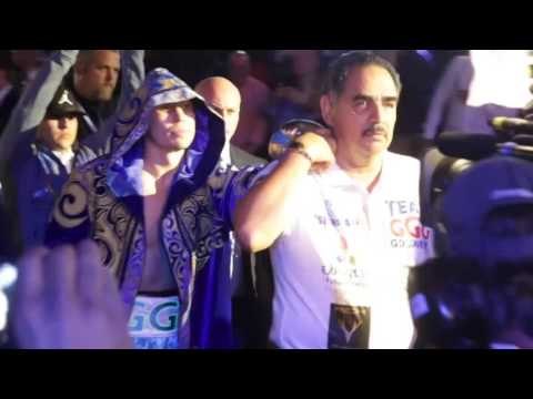 GGG THE RINGWALK - GENNADY GOLOVKIN ENTERS 02 ARENA TO HOSTILE o2 CROWDS / GOLOVKIN v BROOK