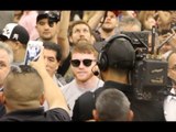 SUPERSTAR SAUL 'CANELO' ALVAREZ ARRIVES AT WORKOUT IN TEXAS IN FRONT OF HIS FANS / CANELO v SMITH