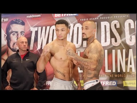 MARCUS MORRISON v MATIOUZE ROVER - OFFICIAL WEIGH IN & HEAD TO HEAD / CROLLA v LINARES