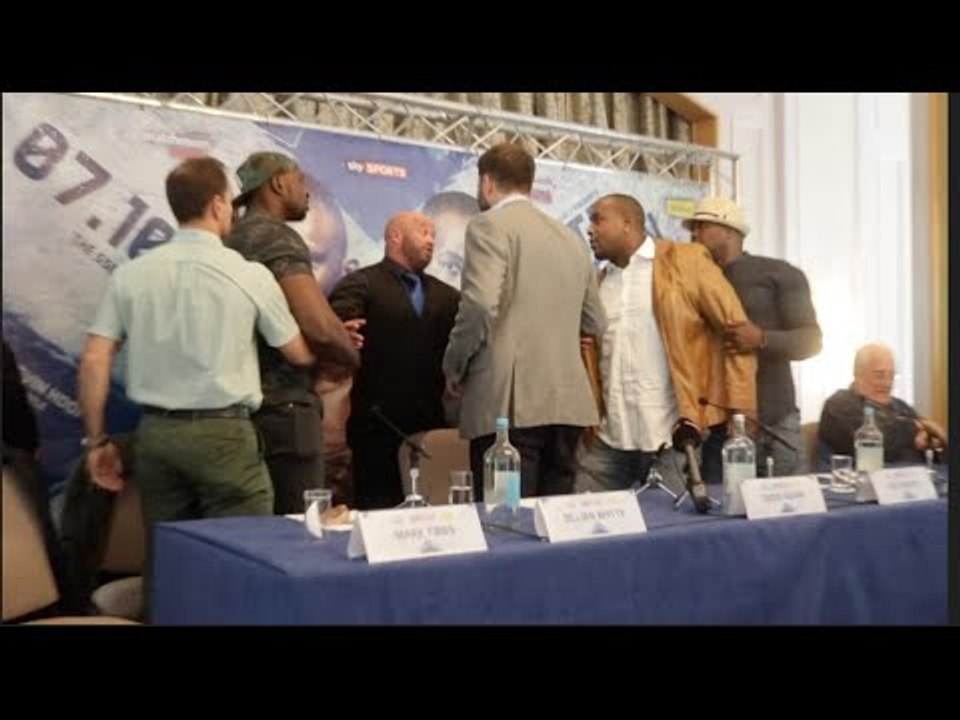 LETS DO IT NOW!!! DILLIAN WHYTE & IAN LEWISON PULLED APART DURING PRESS CONFERENCE / WHYTE v LEWISON