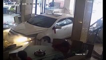 Nervous newbie driver smashes into restaurant in China’s Sichuan after mistakenly accelerating