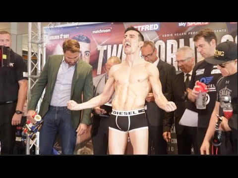 EPIC!!! ANTHONY CROLLA v JORGE LINARES - OFFICIAL WEIGH IN & HEAD TO HEAD / CROLLA v LINARES
