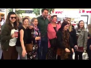 A-GAME! WHEN EDDIE HEARN GETS MOBBED AT SERVICE STATION ON THE A1 BY A HOORAH OF DIE HARD WOMAN FANS