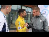 WEST BROM'S CHRIS BRUNT, SAINTS LEGEND FRANCIS BENALI & TOMMY LANGFORD OUTSIDE THE HAWTHORNS