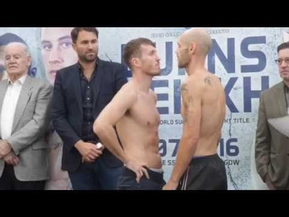 SCOTT CARDLE v KEVIN HOOPER - OFFICIAL WEIGH IN & HEAD TO HEAD / BURNS v RELIKH