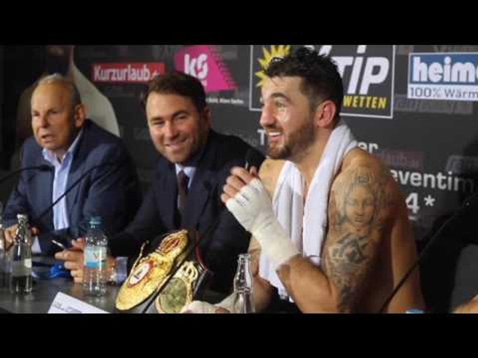 NATHAN CLEVERLY v JUERGEN BRAEHMER - POST FIGHT PRESS CONFERENCE WITH EDDIE HEARN, KALLE SAUERLAND