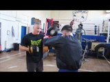 JOHNNY COYLE ON THE PADS WITH TRAINER JOHNNY SPARKS @ LANSBURY ABC / iFL TV