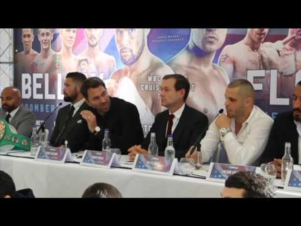 TONY BELLEW TAUNTS BJ FLORES DURING FINAL PRESS CONFERENCE AHEAD OF CLASH / BELLEW v FLORES