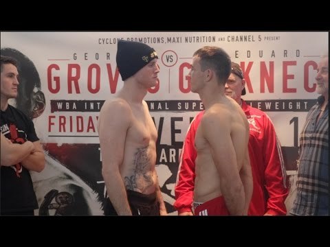 GEORGE GROVES v EDUARD GUTKNECHT - OFFICIAL WEIGH IN & HEAD TO HEAD / GROVES v GUTKNECHT