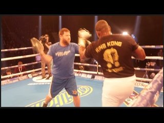 BEAST!! LUIS ORTIZ EXPLOSIVE PAD WORKOUT IN MANCHESTER: JOSHUA v MOLINA