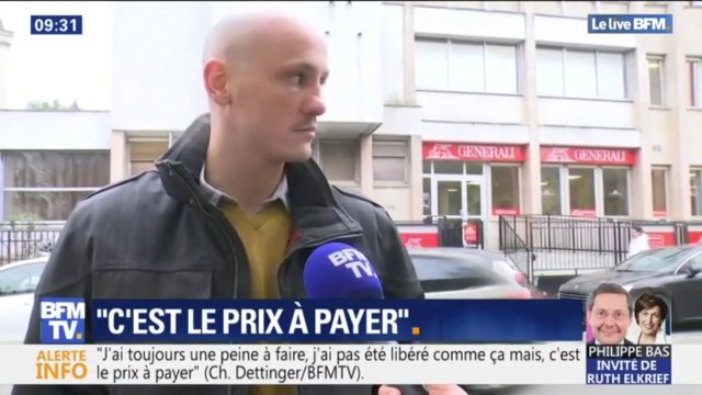 C'est le prix à payer. Les premiers mots de Christophe Dettinger en semi-liberté depuis ce matin