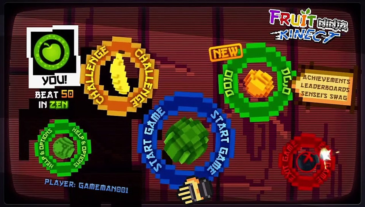 Fruit Ninja Kinect - 8-Bit Cartridge