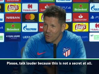 'Can you speak up please?' - Simeone struggles to hear journalist