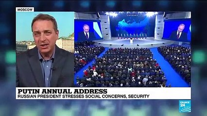 Putin annual address: Russian President stresses social concerns, security