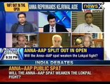 Will the Anna-AAP spat weaken the Lokpal fight