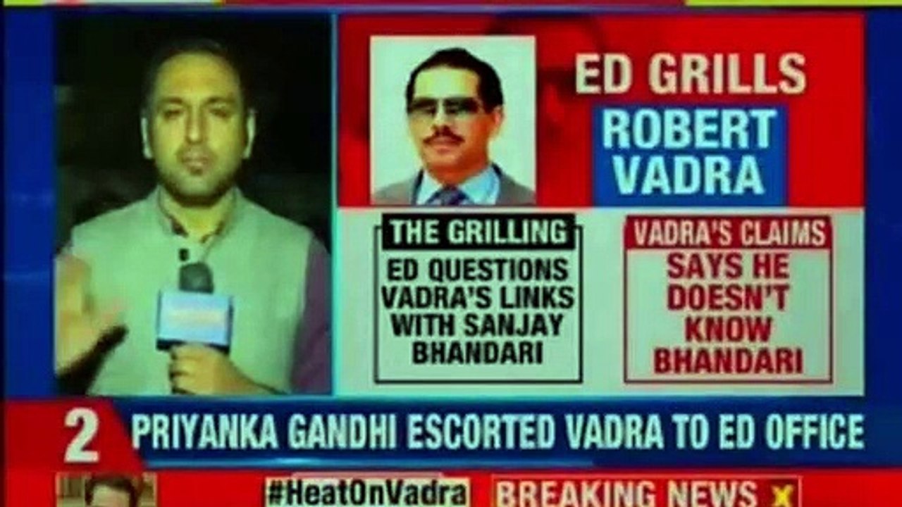 Robert Vadra Questioned by ED, Priyanka Gandhi came to drop Robert Vadra at ED Office | Robert Vadra Money Laundering Case Updates | Priyanka Gandhi | NEWSX
