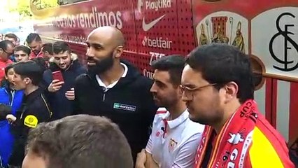 Kanouté Disfruta en la Previa del Sevilla-Lazio