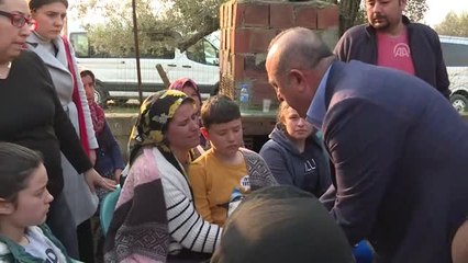 Çavuşoğlu, Maden Sahasında Yaşamını Yitiren Şükrü Otlak'ın Ailesine Taziye Ziyaretinde Bulundu