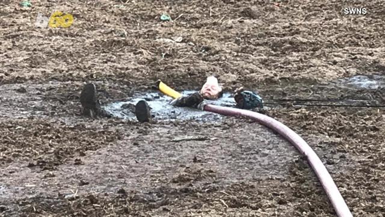 Man Rescued After Getting Stuck in Manure Pit T...