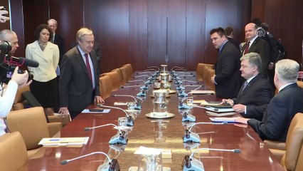 Guterres - Poroşenko görüşmesi - NEW YORK