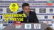 Conférence de presse Girondins de Bordeaux - EA Guingamp (0-0) : Eric BEDOUET (GdB) - Jocelyn GOURVENNEC (EAG) - 2018/2019