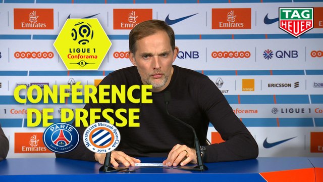 Conférence de presse Paris Saint-Germain - Montpellier Hérault SC (5-1) : Thomas TUCHEL (PARIS) - Michel DER ZAKARIAN (MHSC) - 2018/2019