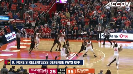 Louisville's Khwan Fore's Relentless Defense Pays Off With Dunk