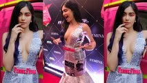 Adah Sharma stuns in Newspaper printed dress at Nykaa Femina Beauty Awards 2019 | FilmiBeat